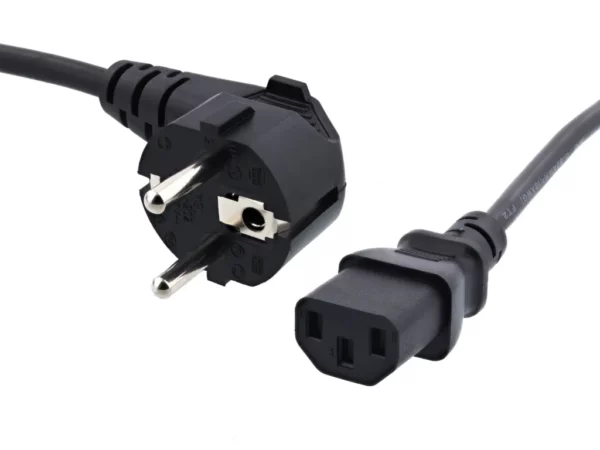 Computer Power Cable Cord – 1.5m for Desktops, PC, Printers, and Monitors