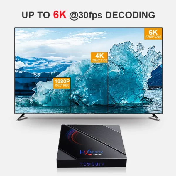 H96 max H616 Hot-selling 6k Smart tv box Android 10.0 digital android tv box - Image 5