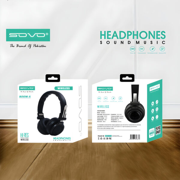 SOVO Boom-X Hi-Res Premium Sound Stereo Wireless Headphones - Image 10