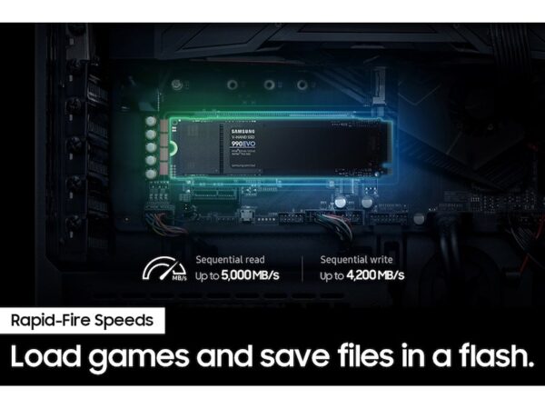 Samsung 990 EVO 5.0 NVMe SSD 1TB - PCIe 4.0 and Gen 5.0 - Image 2