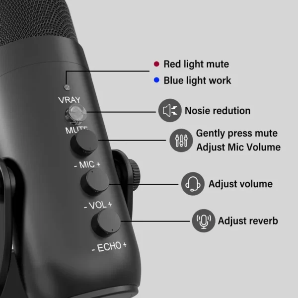 Jmary MC-PW8 Professional USB Condenser Microphone - Image 2