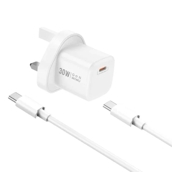 WI-U006 Nano 30W Gan PD Type-C To Type-C Charger - Image 2
