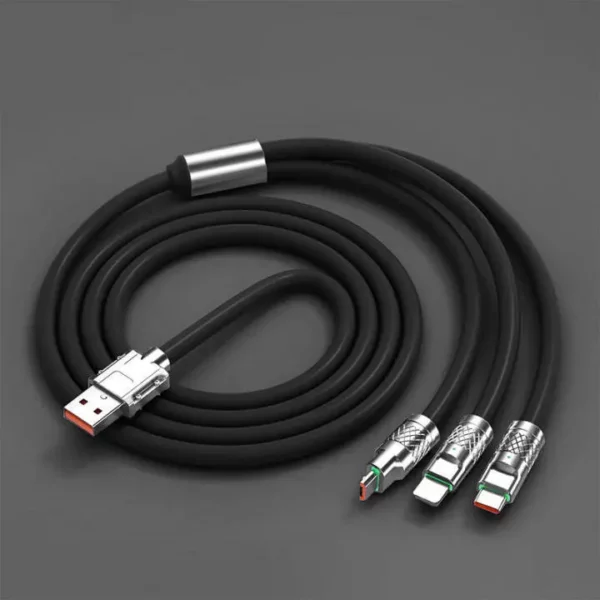 120W 6A 3 In 1 Fast Charging Cable - Image 2