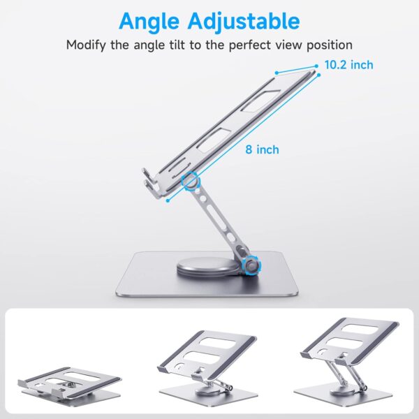 J19 Adjustable Laptop Stand 360 Rotating Ergonimic Foldable Laptop Riser - Image 4