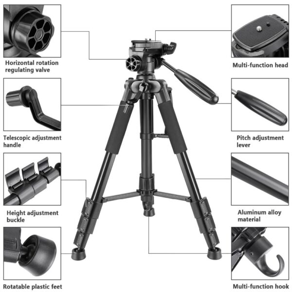 NeePho NP-3180 Professional DSLR MOBILE Tripod Stand - Image 4