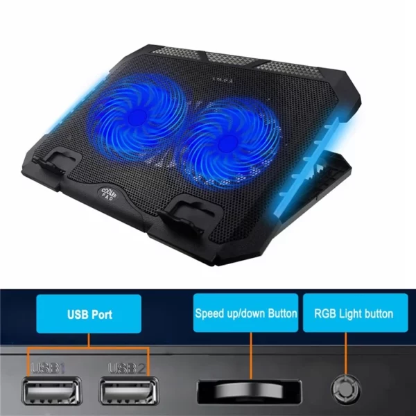 Cb-900 Cooling Pad For 14-17 Inch Laptops Gaming Notebook - Image 5