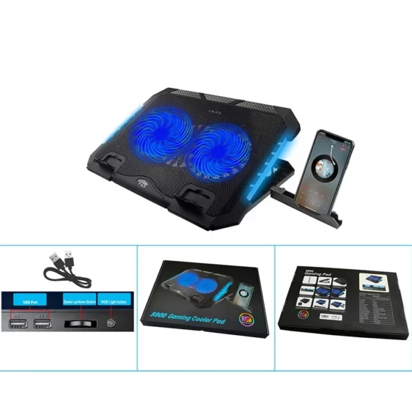 Cb-900 Cooling Pad For 14-17 Inch Laptops Gaming Notebook