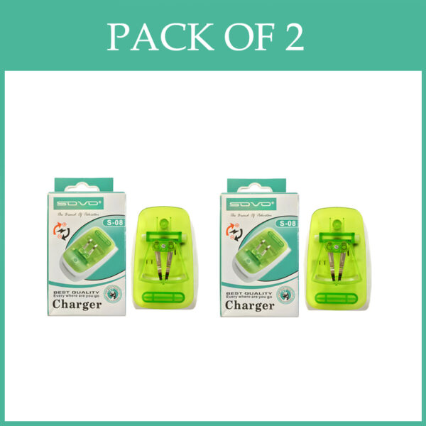 Pack Of 2 SOVO S-08 Universal Battery Charger With LED Light - Image 3