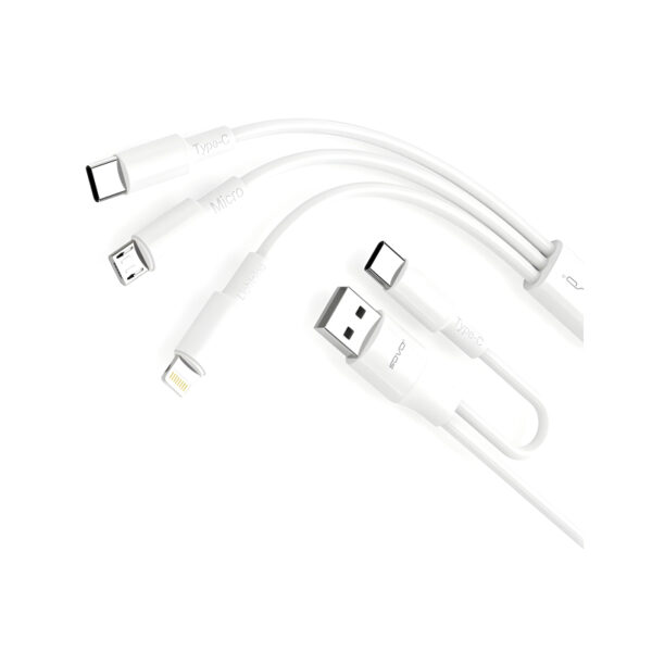 SOVO SC-501 Soft Silicone 45W Quick Charge 3-In-2 PD Cable - Image 2