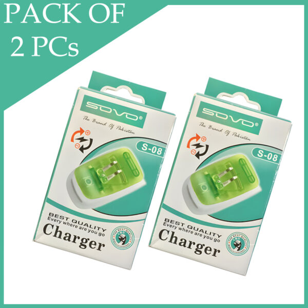 Pack Of 2 SOVO S-08 Universal Battery Charger With LED Light - Image 4