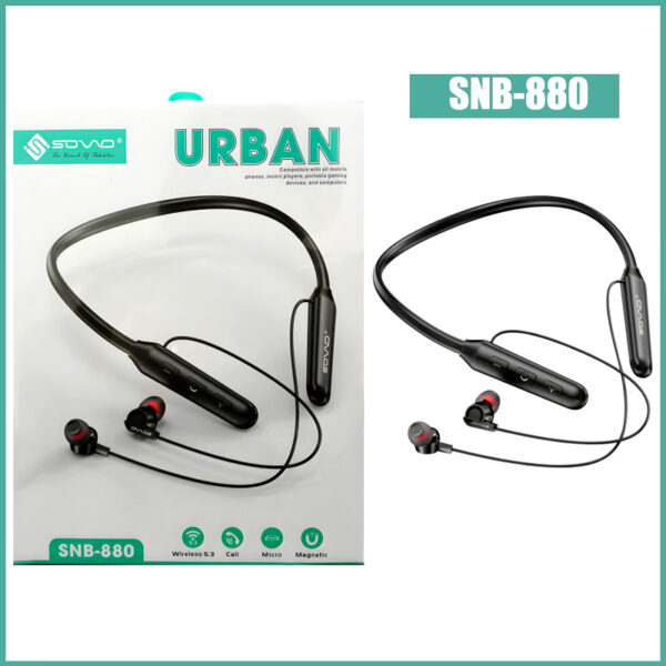 Sovo SNB-880 Urban High-Quality Wireless Stereo Neckband With Superior Sound - Image 4
