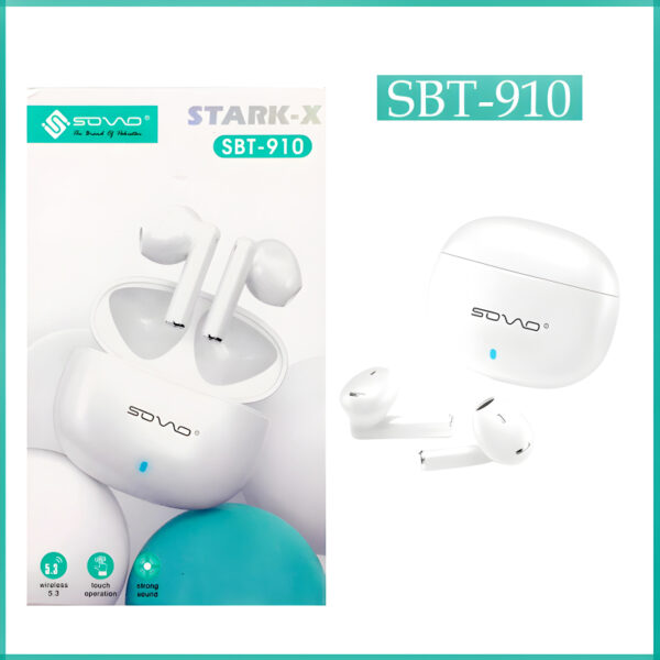 SOVO SBT-910 Stark-X Wireless 5.3 Strong Sound AirPods  Previous product  Next product - Image 3