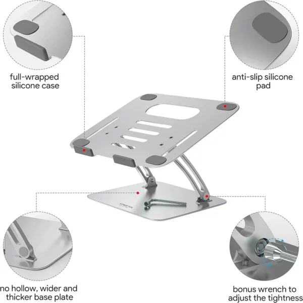 J21 Aluminum Alloy Laptop Stand – Multi-Angle Adjustable - Image 2