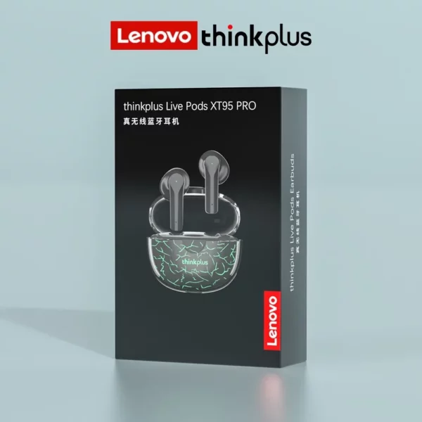 Lenovo XT95 Pro TWS Bluetooth 5.1 Earphones – Game Low Latency, RGB, AAC Bass, HiFi HD, Mic - Image 2