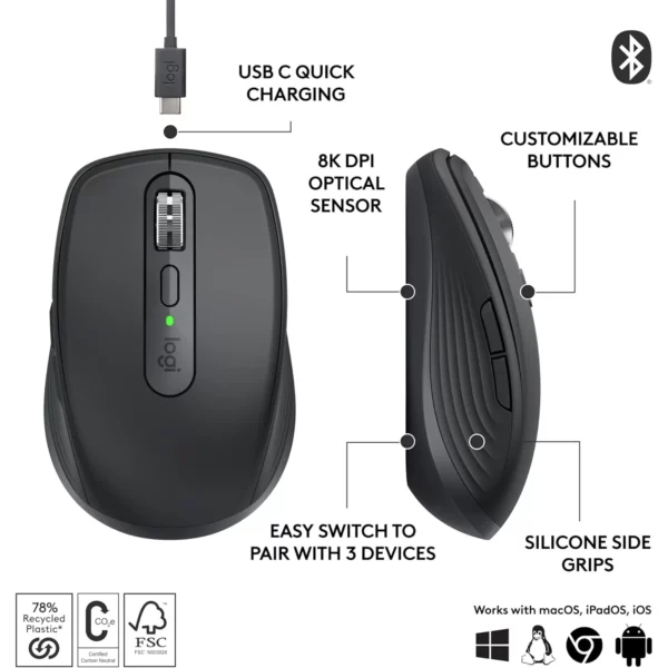 Logitech MX Anywhere 3S Bluetooth Mouse - Image 8