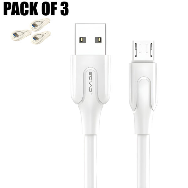 SOVO SC-003 Pack Of 3 High-Quality Micro, Type-C, And Lightning Cables - Image 3