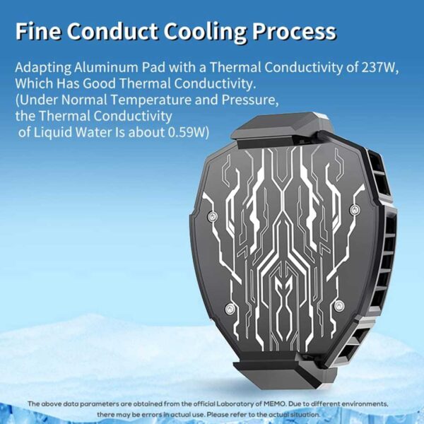 Memo DL05 Mobile Cooling Fan with Real Time Temperature Display - Image 3