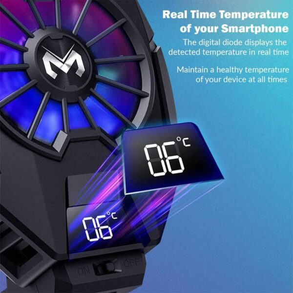 Memo DL05 Mobile Cooling Fan with Real Time Temperature Display - Image 5