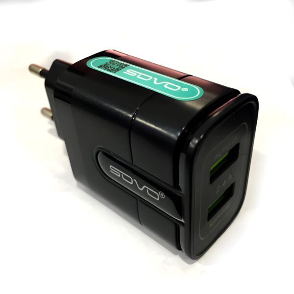 Sovo SE-52 Lexus 2.4 Amp Super Fast Charging Adapter With 2 USB Ports