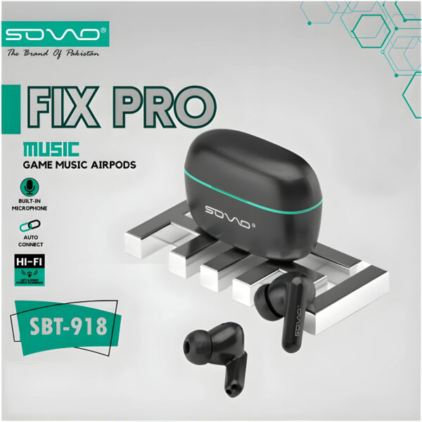 SOVO Fix Pro SBT-918 Airpods Heavy Bass, High-Quality Wireless Headset - Image 7