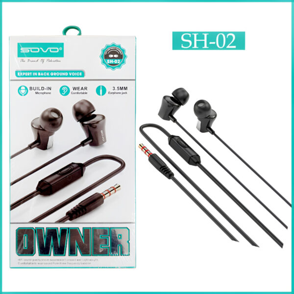 SOVO SH-02 OWNER High-Quality, Noise-Reducing Handsfree - Image 2