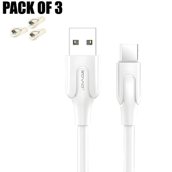 SOVO SC-003 Pack Of 3 High-Quality Micro, Type-C, And Lightning Cables - Image 4