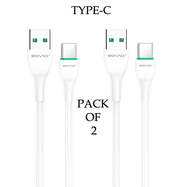SOVO SC-001 Pack Of 2 Fast Charging Micro And Type-C Cables
