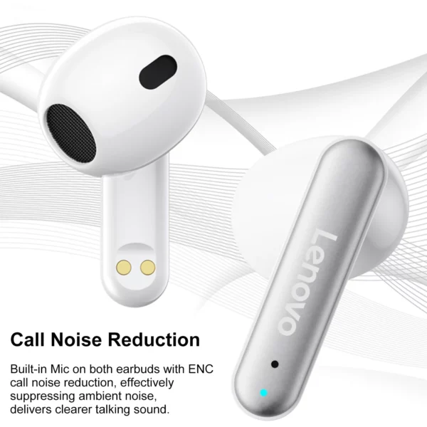 Lenovo LP10 ENC Wireless Bluetooth 5.2 Earphones – Available in Black and White - Image 3