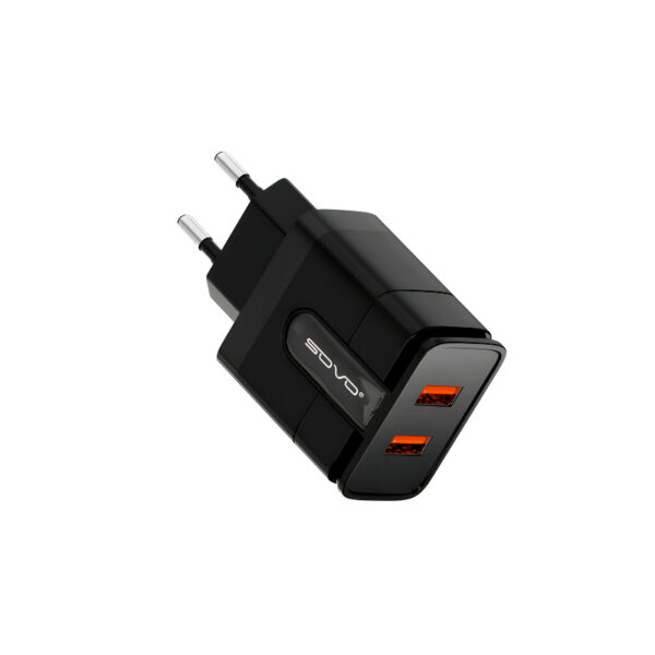 Sovo SE-52 Lexus 2.4 Amp Super Fast Charging Adapter With 2 USB Ports - Image 4