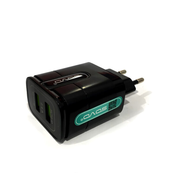 Sovo SE-52 Lexus 2.4 Amp Super Fast Charging Adapter With 2 USB Ports - Image 6