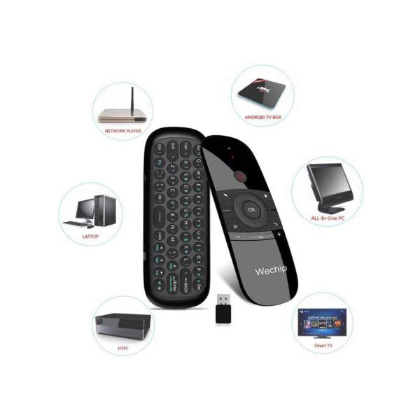 Wechip W1 Air Mouse 2.4G Wireless Keyboard Remote Control IR Remote Learning 6-Axis Motion Sense for Smart TV Android TV Box PC - Image 2