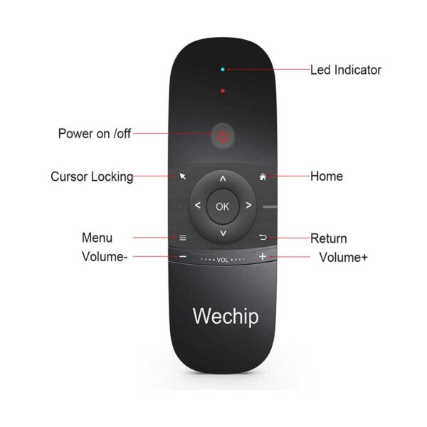 Wechip W1 Air Mouse 2.4G Wireless Keyboard Remote Control IR Remote Learning 6-Axis Motion Sense for Smart TV Android TV Box PC - Image 4