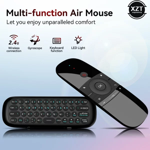 Wechip W1 Air Mouse 2.4G Wireless Keyboard Remote Control IR Remote Learning 6-Axis Motion Sense for Smart TV Android TV Box PC - Image 6