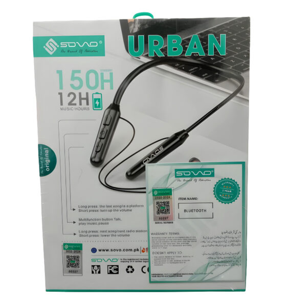 Sovo SNB-880 Urban High-Quality Wireless Stereo Neckband With Superior Sound - Image 7
