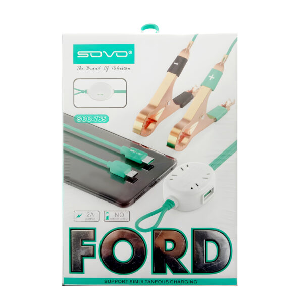 SOVO FORD SCC-765 High-Quality Clip Charger With LED Light-Up - Image 3