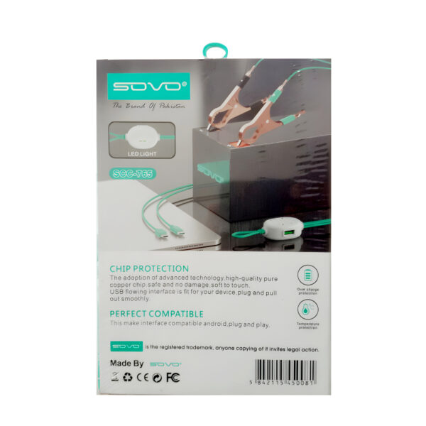 SOVO FORD SCC-765 High-Quality Clip Charger With LED Light-Up - Image 4