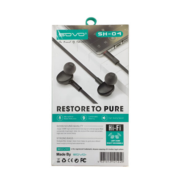 SOVO SH-04 Level-Max High-Quality Sound With Powerful Bass Handsfree - Image 3