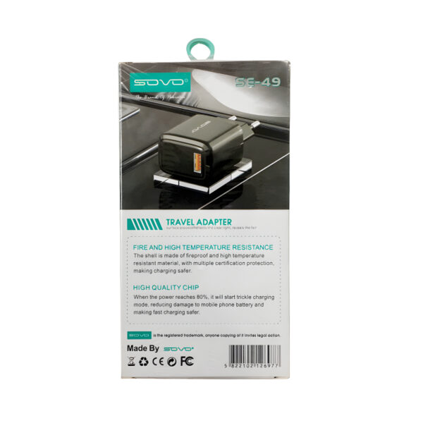 SOVO SE-49 BOLD High-Quality 25W Travel Adapter - Image 4