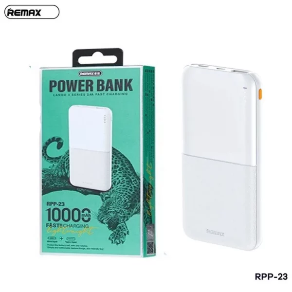 Remax 10000mAh RPP-23 Lango II Series 2.4A Power Bank White - Image 4