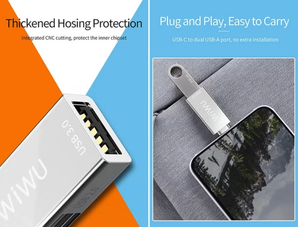T02 Type-C to 2 x 3.0 USB - Image 4