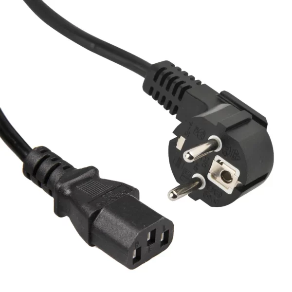 Computer Power Cable Cord – 1.5m for Desktops, PC, Printers, and Monitors - Image 2