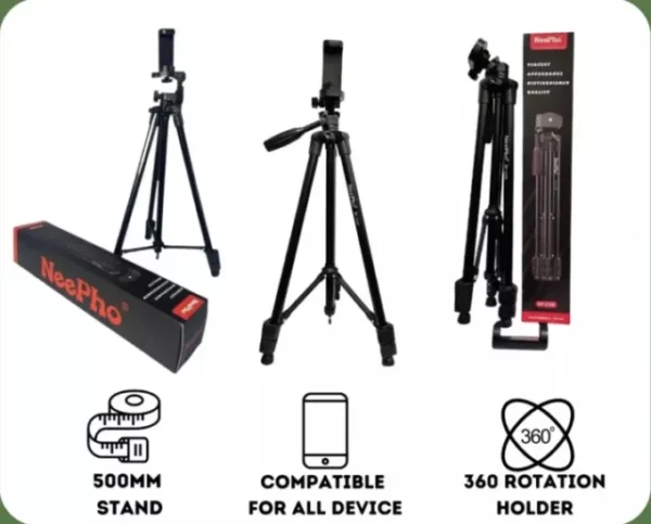 NeePho NP-3180 Professional DSLR MOBILE Tripod Stand - Image 2