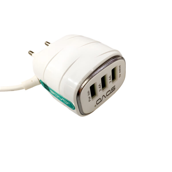 SOVO SG-81 MAGIC 3.1A Superior Speed Micro Charger With 3 USB Outputs - Image 5