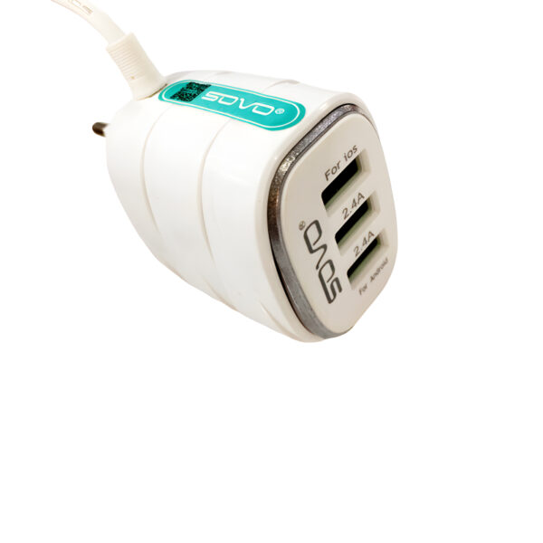 SOVO SG-81 MAGIC 3.1A Superior Speed Micro Charger With 3 USB Outputs - Image 7