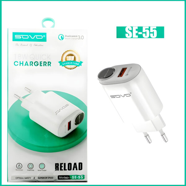 SOVO SE-55 Reload 18W High Quality Quick Charger - Image 3