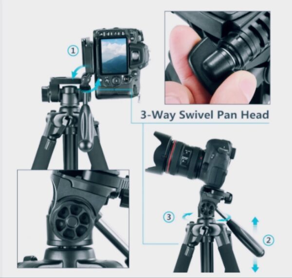 NeePho NP-3180 Professional DSLR MOBILE Tripod Stand - Image 6