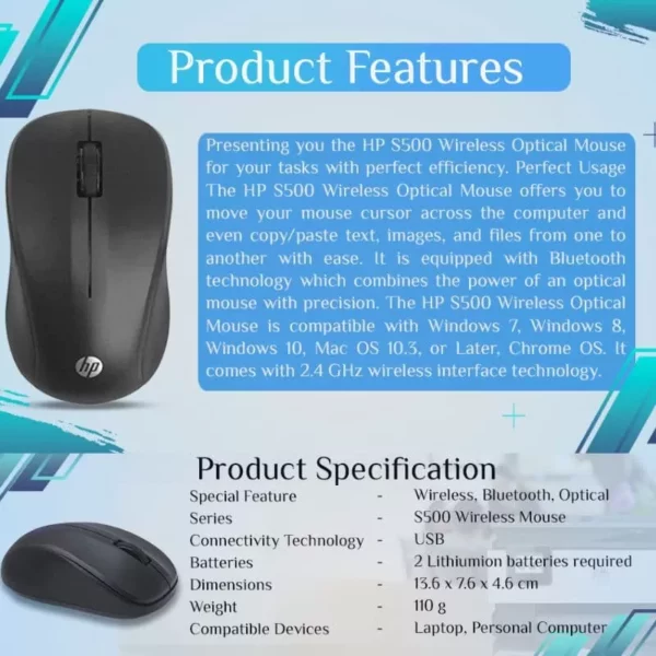 HP S500 Wireless Mouse - Image 5