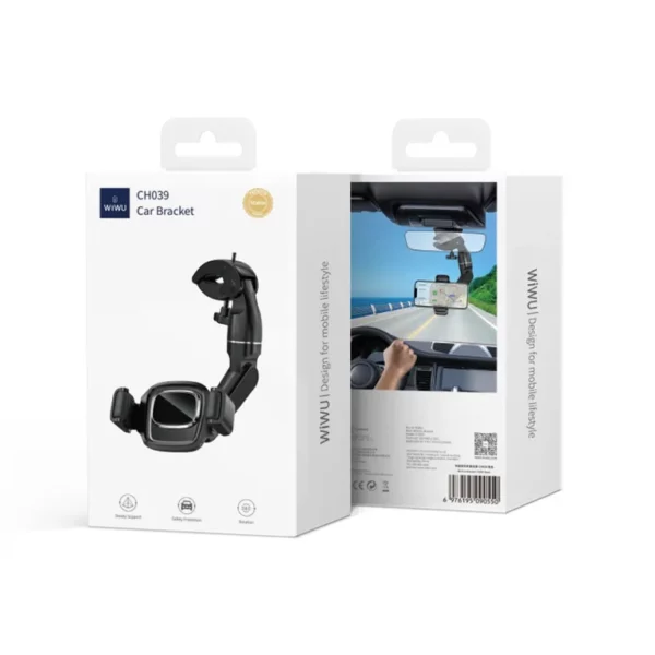 WIWU CH039 Mini Car Bracket – Black - Image 3