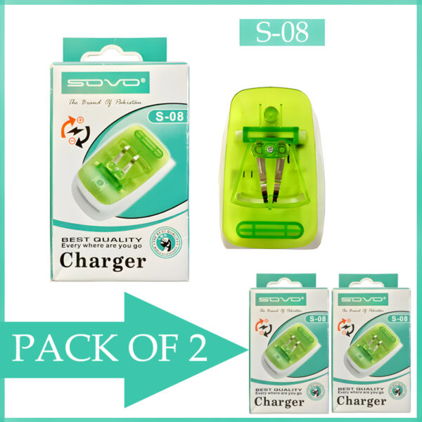 Pack Of 2 SOVO S-08 Universal Battery Charger With LED Light - Image 5