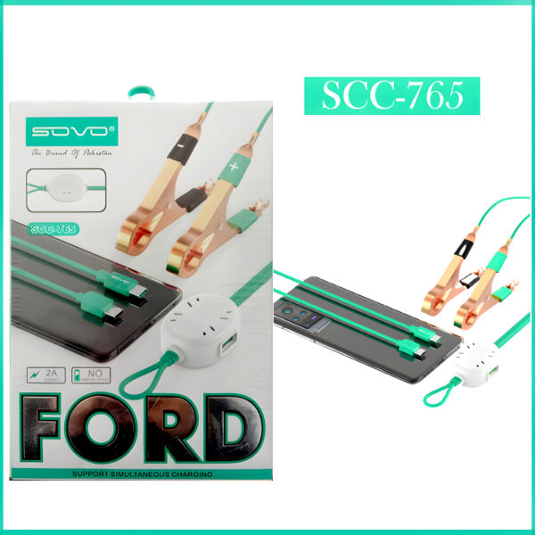 SOVO FORD SCC-765 High-Quality Clip Charger With LED Light-Up - Image 2